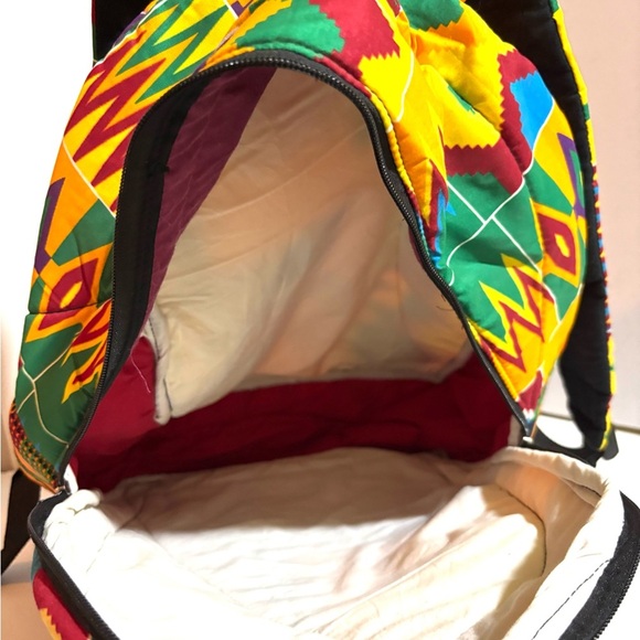 African ankara unisex handmade   
Colorful Geometric Pattern backpack - Picture 4 of 5